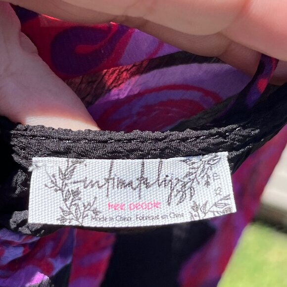 Intimately Free People Symphony Slip Dress in Black Pink Size XS - Picture 4 of 6